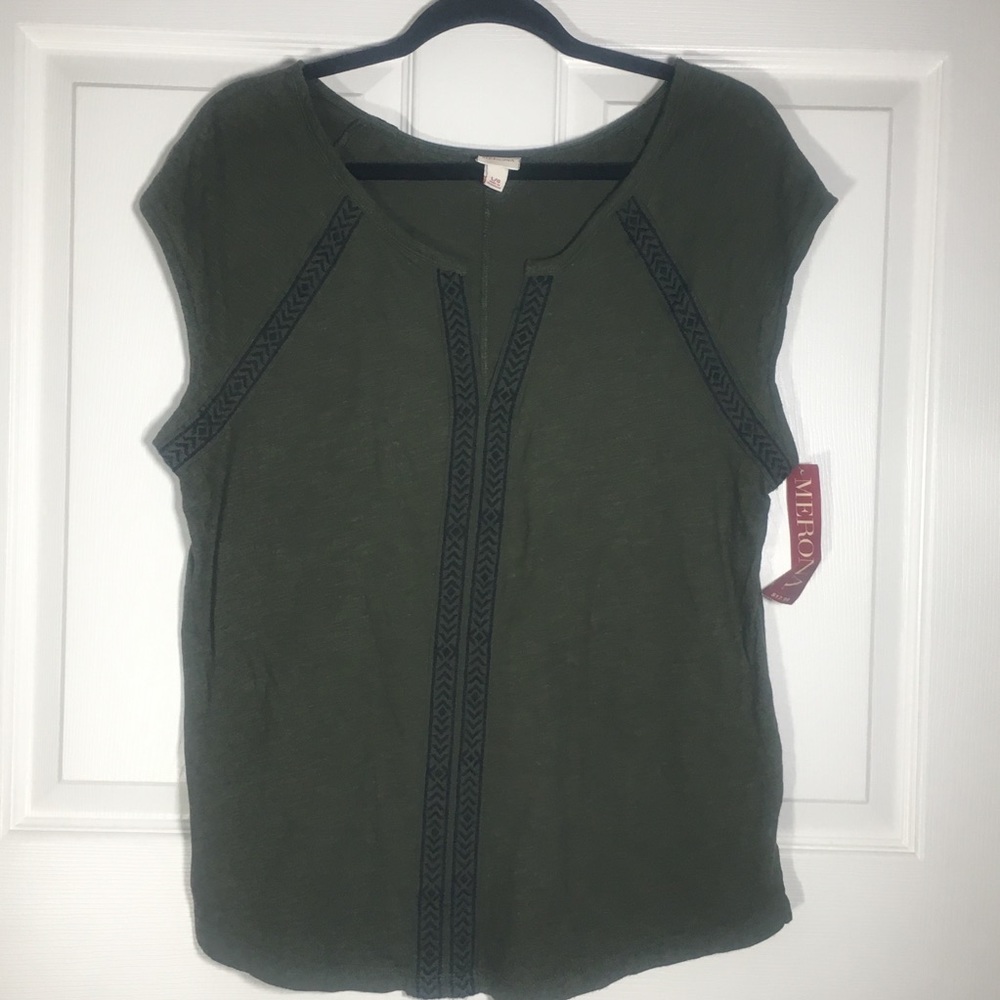 🌺NWT🌺Merona Slub Tee - Kelp Green